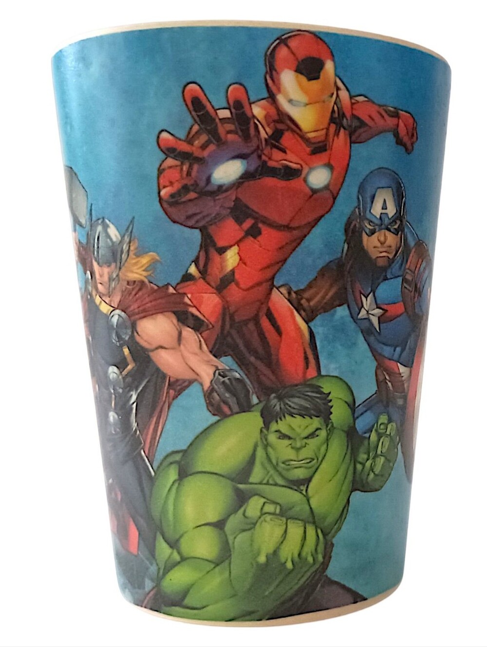 Vtg 80s Marvel Avengers Melamine Cup Tumbler Iron Man Hulk Thor Captain America‎